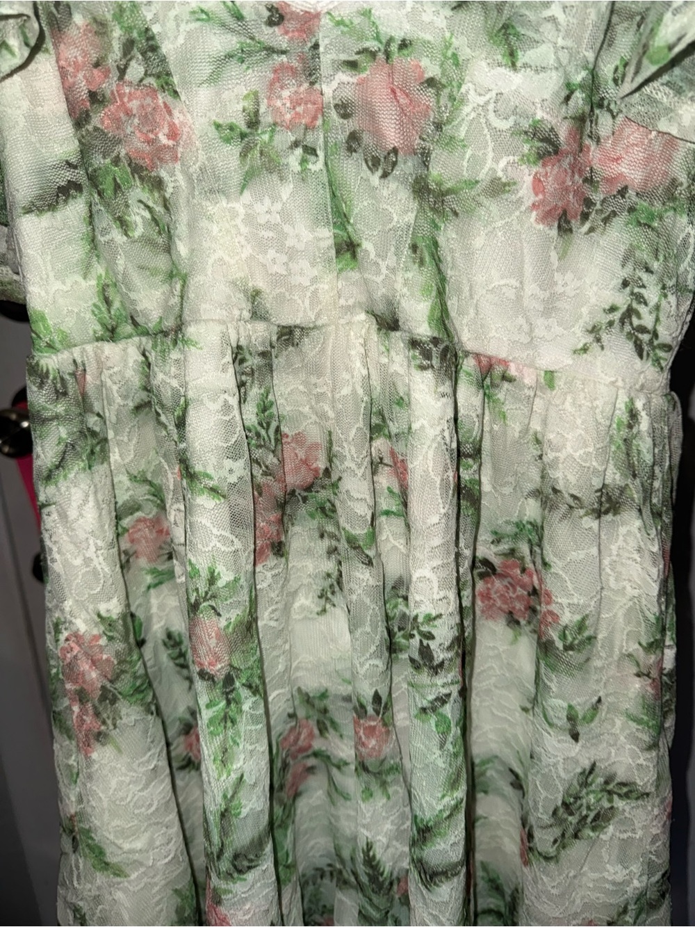 Disney Princess Floral Lace Cold Shoulder Dress Cottagecore Fairycore Small - Picture 3 of 10